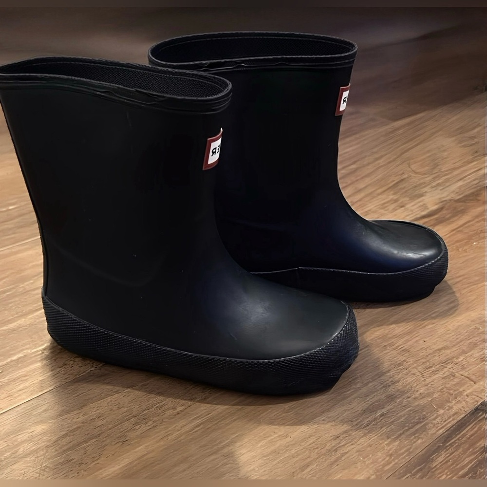 Hunter Toddler Girls Black Rain Boots Size 9 - Picture 3 of 8
